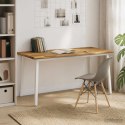 VidaXL Stół jadalny z naturalną krawędzią 160 x 70 x 75 cm Biały
