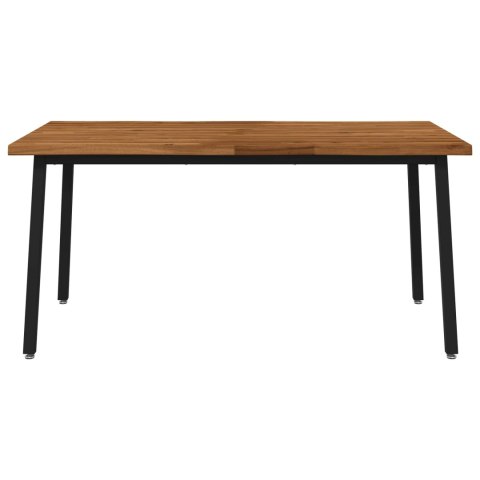VidaXL Stół jadalny z naturalną krawędzią 160 x 70 x 75 cm naturalny