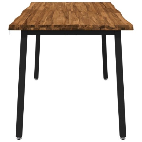VidaXL Stół jadalny z naturalną krawędzią 160 x 70 x 75 cm naturalny