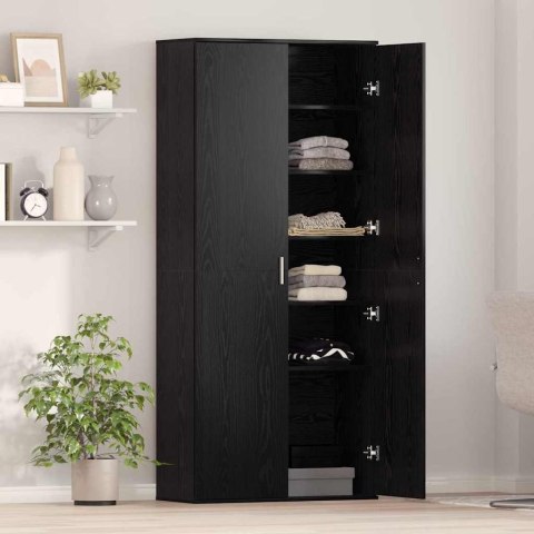 VidaXL Wysoka szafa 80 x 35 x 180 cm Drewno inżynieryjne Czarny dąb