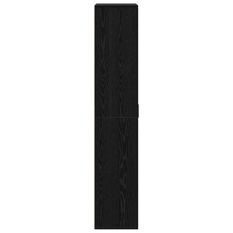 VidaXL Wysoka szafa 80 x 35 x 180 cm Drewno inżynieryjne Czarny dąb