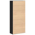 VidaXL Wysoka szafa 80 x 35 x 180 cm Drewno inżynieryjne Czarny dąb