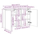 VidaXL Zestaw Szafek Łazienkowych 3 szt. 106 x 16 x 62,5 cm