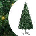 VidaXL Choinka Z dekoracyjnymi światłami strunowymi Zielony 400 cm PVC