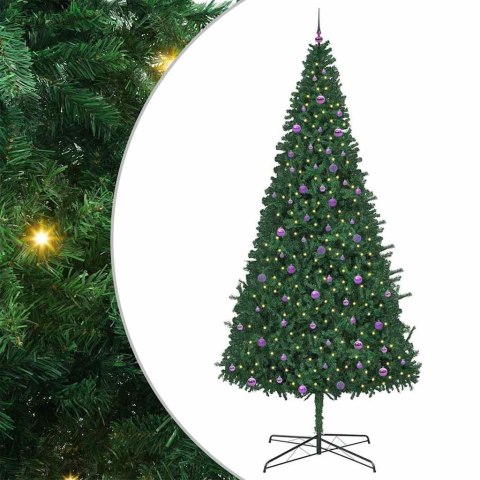 CHOINKA Z DEKORACYJNYMI ŚWIATŁAMI STRUNOWYMI ZIELONY 400 CM PVC
