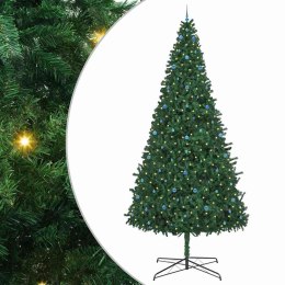VidaXL Choinka Z dekoracyjnymi światłami strunowymi Zielony 400 cm PVC