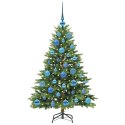 VidaXL Sztuczna choinka z 150 diodami LED Zielony 120 cm PE i PVC