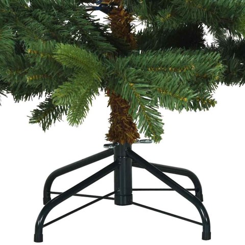 VidaXL Sztuczna choinka z 150 diodami LED Zielony 120 cm PE i PVC