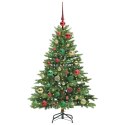 VidaXL Sztuczna choinka z 150 diodami LED Zielony 120 cm PE i PVC