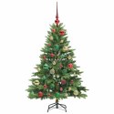VidaXL Sztuczna choinka z 150 diodami LED Zielony 120 cm PE i PVC