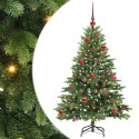 VidaXL Sztuczna choinka z 150 diodami LED Zielony 150 cm PE i PVC