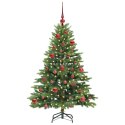 VidaXL Sztuczna choinka z 150 diodami LED Zielony 150 cm PE i PVC