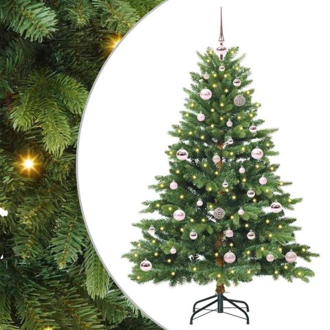 VidaXL Sztuczna choinka z 150 diodami LED Zielony 150 cm PE i PVC