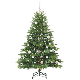 VidaXL Sztuczna choinka z 150 diodami LED Zielony 150 cm PE i PVC