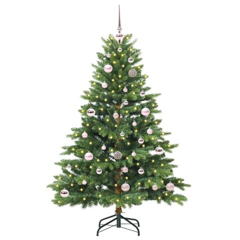 VidaXL Sztuczna choinka z 150 diodami LED Zielony 150 cm PE i PVC