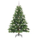 VidaXL Sztuczna choinka z 150 diodami LED Zielony 150 cm PE i PVC