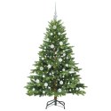 VidaXL Sztuczna choinka z 150 diodami LED Zielony 150 cm PE i PVC