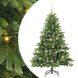 VidaXL Sztuczna choinka z 150 diodami LED Zielony 150 cm PE i PVC
