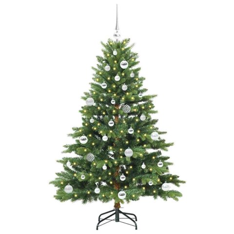 VidaXL Sztuczna choinka z 150 diodami LED Zielony 150 cm PE i PVC