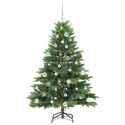 VidaXL Sztuczna choinka z 150 diodami LED Zielony 150 cm PE i PVC