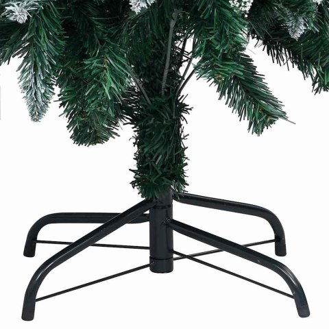 VidaXL Sztuczna choinka z podstawą Zielony 150 cm PVC i Stal i Plastik