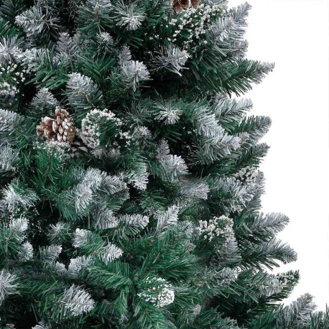 SZTUCZNA CHOINKA Z PODSTAWĄ ZIELONY 150 CM PVC I STAL I PLASTIK