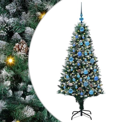 VidaXL Sztuczna choinka z podstawą Zielony 150 cm PVC i Stal i Plastik