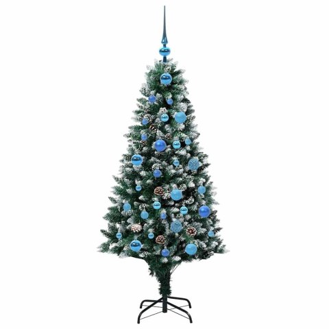 VidaXL Sztuczna choinka z podstawą Zielony 150 cm PVC i Stal i Plastik