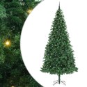 VidaXL Sztuczna choinka z podstawą Zielony 300 cm PVC, Metal i Plastik