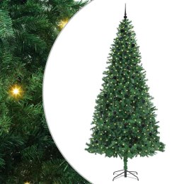 VidaXL Sztuczna choinka z podstawą Zielony 300 cm PVC, Metal i Plastik