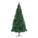 VidaXL Sztuczna choinka z podstawą Zielony 300 cm PVC, Metal i Plastik