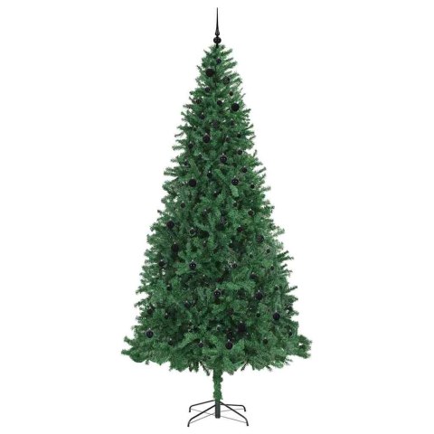 VidaXL Sztuczna choinka z podstawą Zielony 300 cm PVC, Metal i Plastik