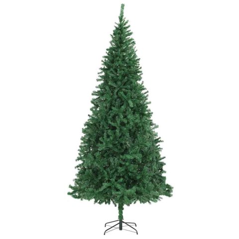 VidaXL Sztuczna choinka z podstawą Zielony 300 cm PVC, Metal i Plastik