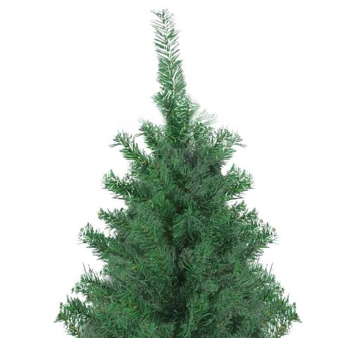 VidaXL Sztuczna choinka z podstawą Zielony 300 cm PVC, Metal i Plastik