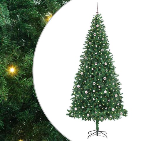 VidaXL Sztuczna choinka z podstawą Zielony 300 cm PVC, Metal i Plastik