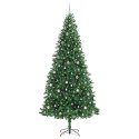 VidaXL Sztuczna choinka z podstawą Zielony 300 cm PVC, Metal i Plastik
