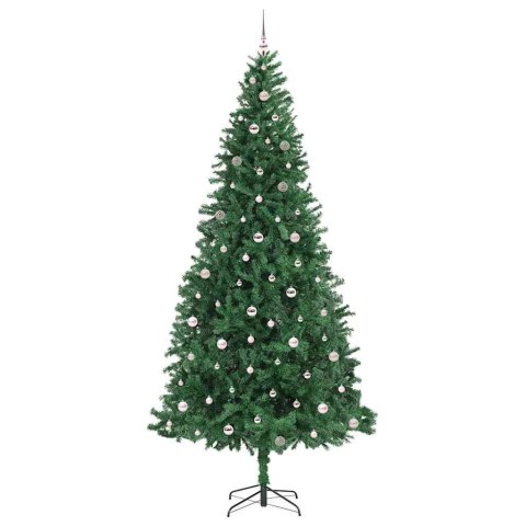 VidaXL Sztuczna choinka z podstawą Zielony 300 cm PVC, Metal i Plastik