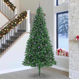 VidaXL Sztuczna choinka z podstawą Zielony 300 cm PVC, Metal i Plastik