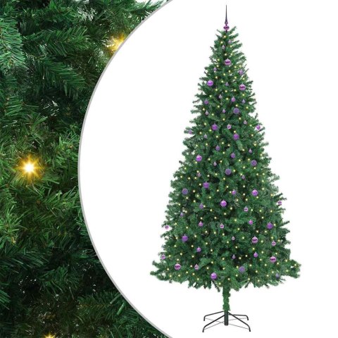 SZTUCZNA CHOINKA Z PODSTAWĄ ZIELONY 300 CM PVC, METAL I PLASTIK