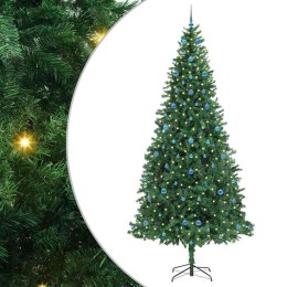 VidaXL Sztuczna choinka z podstawą Zielony 300 cm PVC, Metal i Plastik