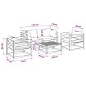 VidaXL 5-częściowy zestaw wypoczynkowy do ogrodu modularny naturalny