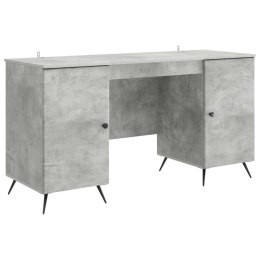 BIURKO BETONOWY SZARY 142,5 X 50 X 75 CM DREWNO INŻYNIERYJNE