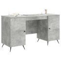 BIURKO BETONOWY SZARY 142,5 X 50 X 75 CM DREWNO INŻYNIERYJNE
