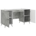 BIURKO BETONOWY SZARY 142,5 X 50 X 75 CM DREWNO INŻYNIERYJNE