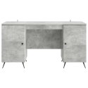 BIURKO BETONOWY SZARY 142,5 X 50 X 75 CM DREWNO INŻYNIERYJNE