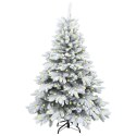 VidaXL Sztuczna choinka z 150 diodami LED Biały 120 cm PE i PVC