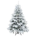 VidaXL Sztuczna choinka z 150 diodami LED Biały 120 cm PE i PVC