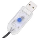 VidaXL Sztuczna choinka z 150 diodami LED Biały 120 cm PE i PVC