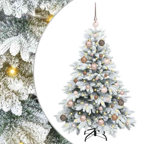 VidaXL Sztuczna choinka z 150 diodami LED Biały 120 cm PE i PVC