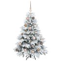 VidaXL Sztuczna choinka z 150 diodami LED Biały 120 cm PE i PVC